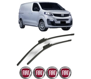 Set stergatoare FIAT SCUDO Van din 2022-2025, pentru parbriz auto, 2 bucati, Bosch Aerotwin, din cauciuc siliconat rezistent, 4 Stickere Auto FIAT v54735