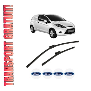 Set stergatoare FORD FIESTA VI Van din 2008-2017, pentru parbriz auto, 2 bucati, Bosch Aerotwin Multi, din cauciuc siliconat rezistent, 4 Stickere Auto FORD