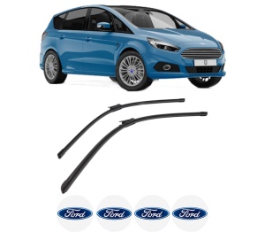 Set stergatoare FORD GALAXY III (CK) din 2015-2021, pentru parbriz auto, 2 bucati, Bosch Aerotwin, din cauciuc siliconat rezistent, 4 Stickere Auto FORD v49910
