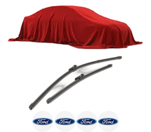 Set stergatoare FORD KUGA I VAN din 2008-2012, pentru parbriz auto, 2 bucati, Valeo Silencio Xtrm, din cauciuc siliconat rezistent, 4 Stickere Auto FORD v38220