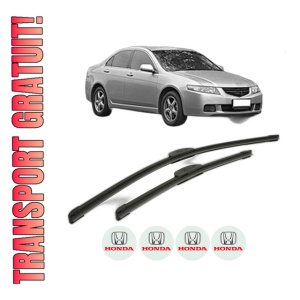 Set stergatoare HONDA ACCORD VII (CL, CN) din 2003-2008, pentru parbriz auto, 2 bucati, Bosch Aerotwin Retrofit, din cauciuc siliconat rezistent, 4 Stickere Auto HONDA