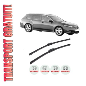 Set stergatoare HONDA ACCORD VIII Estate (CW) din 2008, pentru parbriz auto, 2 bucati, Bosch Aerotwin Retrofit, din cauciuc siliconat rezistent, 4 Stickere Auto HONDA