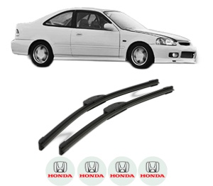 Set stergatoare HONDA CIVIC VI Coupe (EJ, EM1) din 1996, pentru parbriz auto, 2 bucati, Bosch Aerotwin Retrofit, din cauciuc siliconat rezistent, 4 Stickere Auto HONDA v41585