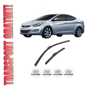 Set stergatoare HYUNDAI ELANTRA V Saloon (MD, UD) din 2010-2011, pentru parbriz auto, 2 bucati, Bosch Aerotwin Retrofit, din cauciuc siliconat rezistent, 4 Stickere Auto HYUNDAI