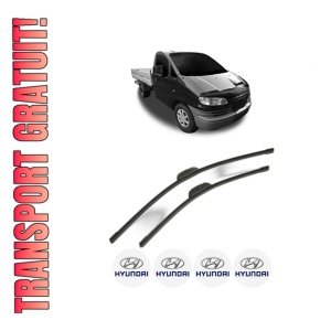 Set stergatoare HYUNDAI H-1 Platform/Chassis din 2000-2002, pentru parbriz auto, 2 bucati, Bosch Aerotwin Retrofit, din cauciuc siliconat rezistent, 4 Stickere Auto HYUNDAI