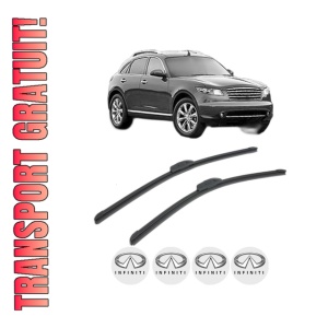 Set stergatoare INFINITI FX din 2003-2013, pentru parbriz auto, 2 bucati, Bosch Aerotwin Retrofit, din cauciuc siliconat rezistent, 4 Stickere Auto INFINITI