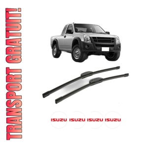 Set stergatoare ISUZU D-MAX I (TFR, TFS) din 2002-2007, pentru parbriz auto, 2 bucati, Bosch Aerotwin Retrofit, din cauciuc siliconat rezistent, 4 Stickere Auto ISUZU