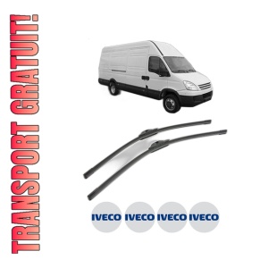 Set stergatoare Iveco DAILY IV Van din 2006-2011, pentru parbriz auto, 2 bucati, Bosch Aerotwin, din cauciuc siliconat rezistent, 4 Stickere Auto Iveco