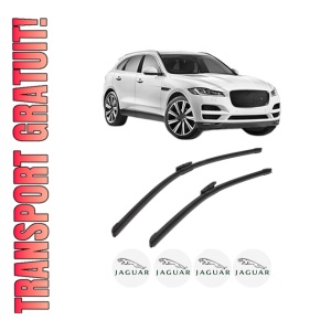 Set stergatoare JAGUAR F-PACE (X761) din 2015-2023, pentru parbriz auto, 2 bucati, Bosch Aerotwin Multi, din cauciuc siliconat rezistent, 4 Stickere Auto JAGUAR