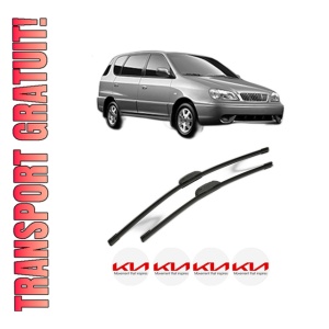 Set stergatoare KIA CARENS I MPV (FC, FJ) din 2000-2005, pentru parbriz auto, 2 bucati, Bosch Aerotwin Retrofit, din cauciuc siliconat rezistent, 4 Stickere Auto KIA