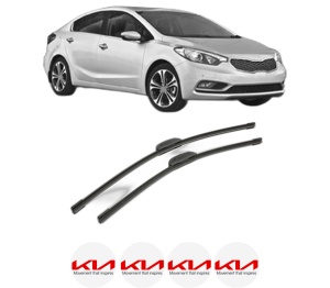 Set stergatoare KIA CERATO III Saloon (YD) din 2013-2018, pentru parbriz auto, 2 bucati, Bosch Aerotwin Retrofit, din cauciuc siliconat rezistent, 4 Stickere Auto KIA v45035