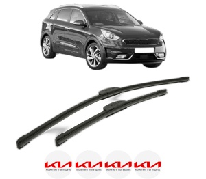 Set stergatoare KIA NIRO I (DE) din 2016-2022, pentru parbriz auto, 2 bucati, Bosch Aerotwin Retrofit, din cauciuc siliconat rezistent, 4 Stickere Auto KIA v44665