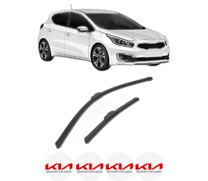 Set stergatoare KIA PRO CEE'D Hatchback Van (JD) din 2015, pentru parbriz auto, 2 bucati, Bosch Aerotwin Retrofit, din cauciuc siliconat rezistent, 4 Stickere Auto KIA v53475