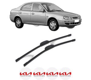 Set stergatoare KIA SHUMA Saloon (FB) din 1997, pentru parbriz auto, 2 bucati, Bosch Aerotwin Retrofit, din cauciuc siliconat rezistent, 4 Stickere Auto KIA v47895