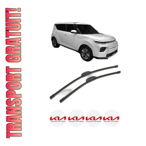 Set stergatoare KIA SOUL III (SK3) din 2019, pentru parbriz auto, 2 bucati, Bosch Aerotwin Retrofit, din cauciuc siliconat rezistent, 4 Stickere Auto KIA