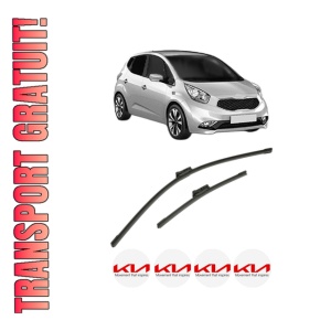 Set stergatoare KIA VENGA Hatchback Van (YN) din 2015, pentru parbriz auto, 2 bucati, Bosch Aerotwin, din cauciuc siliconat rezistent, 4 Stickere Auto KIA