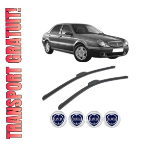Set stergatoare LANCIA LYBRA (839_) din 1999-2002, pentru parbriz auto, 2 bucati, Bosch Aerotwin Retrofit, din cauciuc siliconat rezistent, 4 Stickere Auto LANCIA
