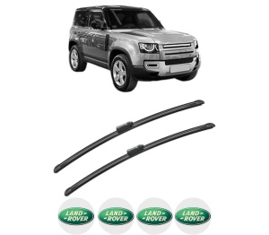 Set stergatoare LAND ROVER DEFENDER Station Wagon (L663) din 2019-2023, pentru parbriz auto, 2 bucati, Bosch Aerotwin, din cauciuc siliconat rezistent, 4 Stickere Auto LAND ROVER v51895
