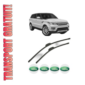 Set stergatoare LAND ROVER DISCOVERY SPORT VAN (L550) din 2014-2017, pentru parbriz auto, 2 bucati, Bosch Aerotwin Retrofit, din cauciuc siliconat rezistent, 4 Stickere Auto LAND ROVER