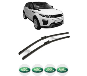 Set stergatoare LAND ROVER RANGE ROVER EVOQUE VAN (L538) din 2013-2019, pentru parbriz auto, 2 bucati, Bosch Aerotwin, din cauciuc siliconat rezistent, 4 Stickere Auto LAND ROVER v43145