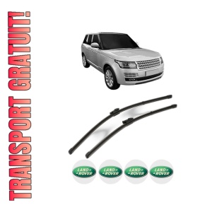 Set stergatoare LAND ROVER RANGE ROVER IV (L405) din 2012-2021, pentru parbriz auto, 2 bucati, Valeo Silencio Xtrm, din cauciuc siliconat rezistent, 4 Stickere Auto LAND ROVER