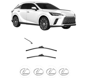 Set stergatoare LEXUS RZ (_BM1_) din 2023, pentru parbriz auto, 2 bucati, Valeo Silencio, din cauciuc siliconat rezistent, 4 Stickere Auto LEXUS v34320