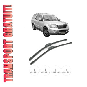 Set stergatoare LINCOLN NAVIGATOR (U228) din 2002-2006, pentru parbriz auto, 2 bucati, Bosch Aerotwin Retrofit, din cauciuc siliconat rezistent, 4 Stickere Auto LINCOLN