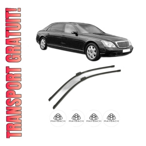 Set stergatoare MAYBACH 62 (V240) din 2002-2012, pentru parbriz auto, 2 bucati, Bosch Aerotwin, din cauciuc siliconat rezistent, 4 Stickere Auto MAYBACH