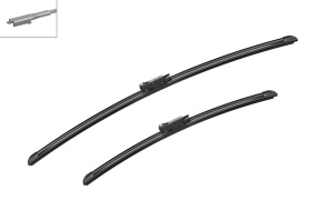 Set stergatoare MERCEDES-BENZ EQA (H243) din 2021-2022, pentru parbriz auto, 2 bucati, Bosch Aerotwin, din cauciuc siliconat rezistent, 4 Stickere Auto MERCEDES-BENZ v49121