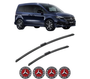 Set stergatoare MERCEDES-BENZ EQT (W420) din 2023, pentru parbriz auto, 2 bucati, Bosch Aerotwin, din cauciuc siliconat rezistent, 4 Stickere Auto MERCEDES-BENZ v49425