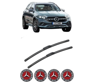 Set stergatoare MERCEDES-BENZ GLC (X254) din 2022-2023, pentru parbriz auto, 2 bucati, Bosch Aerotwin, din cauciuc siliconat rezistent, 4 Stickere Auto MERCEDES-BENZ v50690