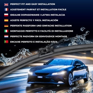 Set stergatoare MERCEDES-BENZ GLS (X167) din 2019-2023, pentru parbriz auto, 2 bucati, Valeo Silencio Xtrm, din cauciuc siliconat rezistent, 4 Stickere Auto MERCEDES-BENZ v33959