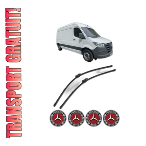 Set stergatoare MERCEDES-BENZ SPRINTER 3-t Van (B910) din 2018-2025, pentru parbriz auto, 2 bucati, Valeo Silencio Xtrm, din cauciuc siliconat rezistent, 4 Stickere Auto MERCEDES-BENZ