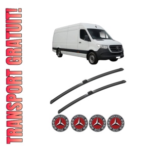 Set stergatoare MERCEDES-BENZ SPRINTER 4-t Van (B907, B910) din 2018-2025, pentru parbriz auto, 2 bucati, Bosch Aerotwin, din cauciuc siliconat rezistent, 4 Stickere Auto MERCEDES-BENZ