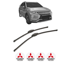 Set stergatoare MITSUBISHI ECLIPSE CROSS (GK_, GL_) din 2017-2021, pentru parbriz auto, 2 bucati, Valeo Silencio Xtrm, din cauciuc siliconat rezistent, 4 Stickere Auto MITSUBISHI v36480