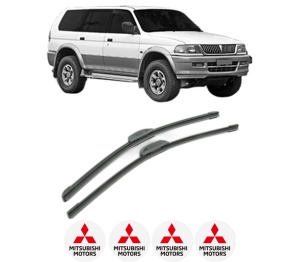 Set stergatoare MITSUBISHI PAJERO SPORT VAN I (K90) din 1999-2008, pentru parbriz auto, 2 bucati, Bosch Aerotwin Retrofit, din cauciuc siliconat rezistent, 4 Stickere Auto MITSUBISHI v51475
