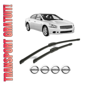 Set stergatoare NISSAN MAXIMA VII (A35) din 2008, pentru parbriz auto, 2 bucati, Bosch Aerotwin Retrofit, din cauciuc siliconat rezistent, 4 Stickere Auto NISSAN