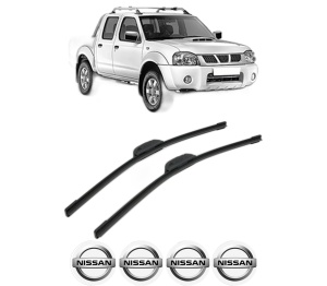 Set stergatoare NISSAN NP300 PICKUP (D22) din 2008, pentru parbriz auto, 2 bucati, Bosch Aerotwin Retrofit, din cauciuc siliconat rezistent, 4 Stickere Auto NISSAN v48760