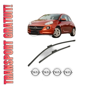 Set stergatoare OPEL ADAM (M13) din 2012-2019, pentru parbriz auto, 2 bucati, Bosch Aerotwin, din cauciuc siliconat rezistent, 4 Stickere Auto OPEL