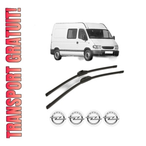 Set stergatoare OPEL MOVANO A Van (X70) din 1999-2003, pentru parbriz auto, 2 bucati, Bosch Aerotwin Retro Truck, din cauciuc siliconat rezistent, 4 Stickere Auto OPEL