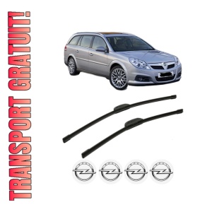 Set stergatoare OPEL VECTRA C Estate (Z02) din 2003-2009, pentru parbriz auto, 2 bucati, Bosch Aerotwin Retrofit, din cauciuc siliconat rezistent, 4 Stickere Auto OPEL