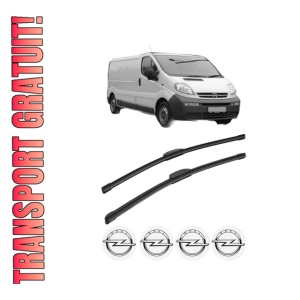 Set stergatoare OPEL VIVARO A Van (X83) din 2001-2006, pentru parbriz auto, 2 bucati, Bosch Aerotwin Retrofit, din cauciuc siliconat rezistent, 4 Stickere Auto OPEL