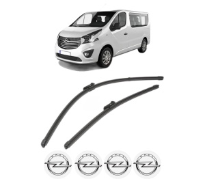 Set stergatoare OPEL VIVARO B Van (X82) din 2014-2019, pentru parbriz auto, 2 bucati, Valeo Silencio Xtrm, din cauciuc siliconat rezistent, 4 Stickere Auto OPEL v36060