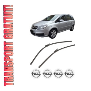 Set stergatoare OPEL ZAFIRA B Box Body/MPV (A05) din 2005-2015, pentru parbriz auto, 2 bucati, Valeo Silencio Xtrm, din cauciuc siliconat rezistent, 4 Stickere Auto OPEL