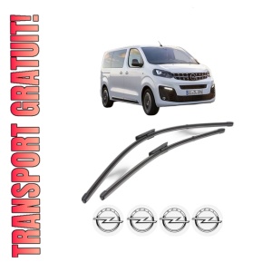 Set stergatoare OPEL ZAFIRA LIFE Bus (K0) din 2019-2024, pentru parbriz auto, 2 bucati, Valeo Silencio Xtrm, din cauciuc siliconat rezistent, 4 Stickere Auto OPEL