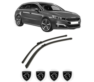 Set stergatoare PEUGEOT 508 SW I (8E_) din 2010-2018, pentru parbriz auto, 2 bucati, Bosch Aerotwin, din cauciuc siliconat rezistent, 4 Stickere Auto PEUGEOT v52995