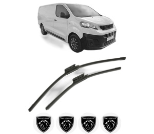 Set stergatoare PEUGEOT EXPERT Van (V_) din 2016-2024, pentru parbriz auto, 2 bucati, Bosch Aerotwin, din cauciuc siliconat rezistent, 4 Stickere Auto PEUGEOT v54675
