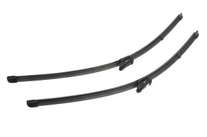 Set stergatoare PORSCHE 718 BOXSTER (982) din 2016-2019, pentru parbriz auto, 2 bucati, Valeo Silencio, din cauciuc siliconat rezistent, 4 Stickere Auto PORSCHE v36800