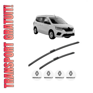 Set stergatoare RENAULT KANGOO III Box Body/MPV din 2021-2022, pentru parbriz auto, 2 bucati, Bosch Aerotwin, din cauciuc siliconat rezistent, 4 Stickere Auto RENAULT