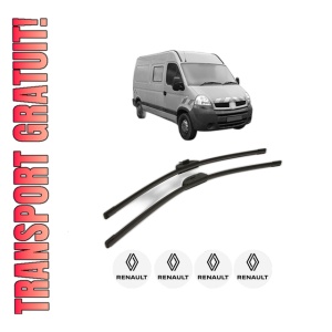 Set stergatoare RENAULT MASTER PRO Van (FH__) din 2004-2010, pentru parbriz auto, 2 bucati, Bosch Aerotwin Retro Truck, din cauciuc siliconat rezistent, 4 Stickere Auto RENAULT